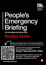 Poster advertising the People's Emergency Briefing on Monday 7th December 2026