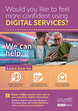 Poster advertising support sessions for Digital Skills