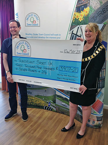Outgoing Mayor's Charity Cheque presentations