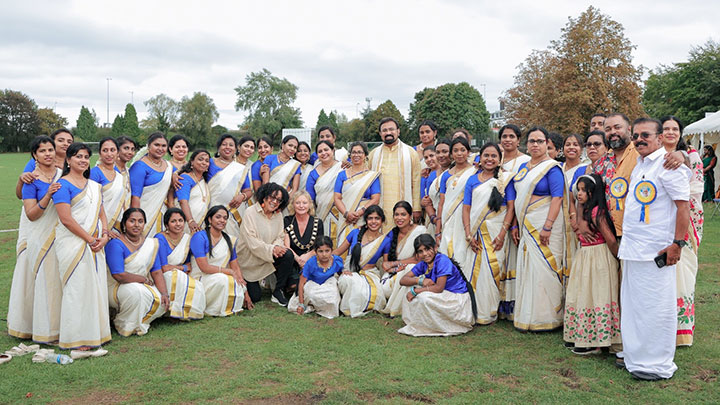 Photo of Mayor and Councillor Tom Aditya attending Prevasi SNDP Yogam UK event on 7th September 2025