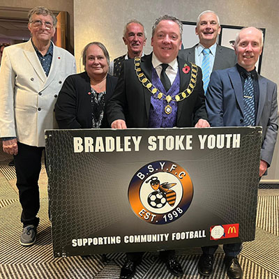 Photo of Mayor at Bradley Stoke Youth Football Club 25th Anniversary Dinner