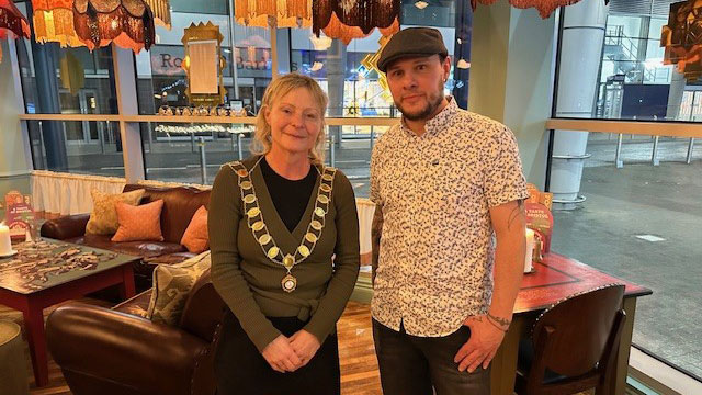 Photo of Mayor at opening of new restaurant in Bradley Stoke – 11th December 2025