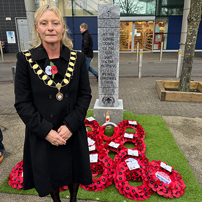 Photo of Mayor and Councillors at Remembrance Day Parade – 9th November 2025