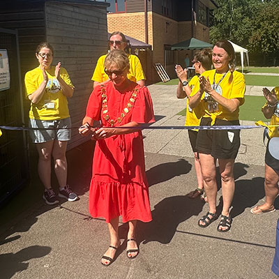 Photo of Mayor attending Wheatfest at Wheatfield Primary School on Saturday 12th July 2025