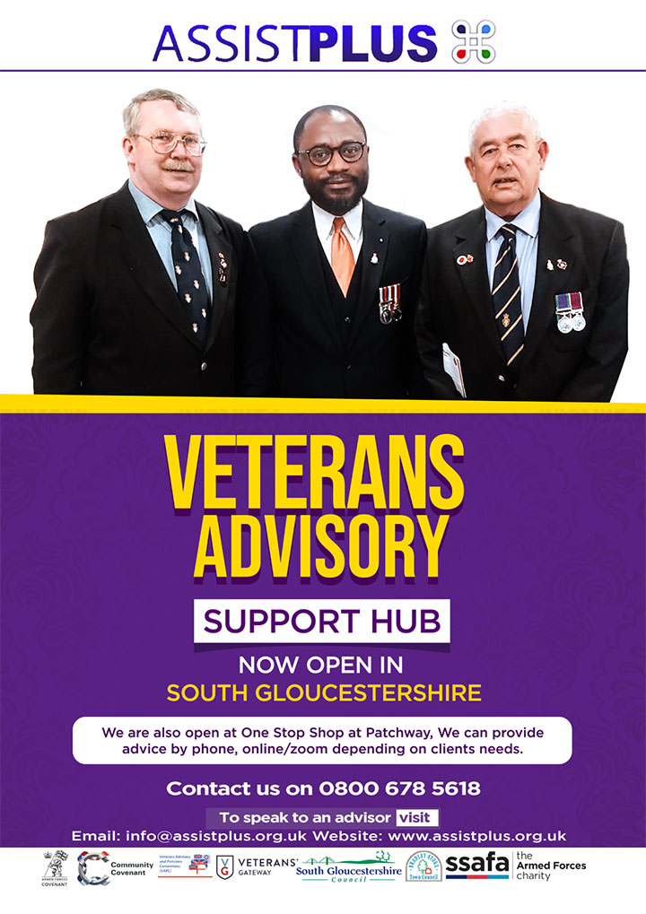 Veterans Advisory Support Hub poster (all text content on page)