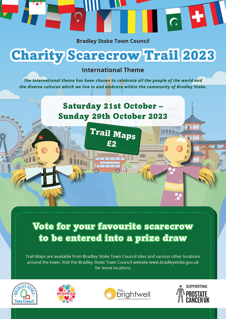 Poster advertising the Charity Scarecrow Trail 2023