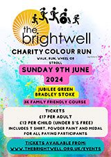 Poster advertising The Brightwell Colour Run 2024