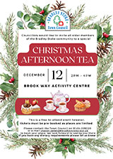 Poster advertising the Christmas Afternoon Tea