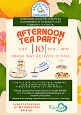 Poster advertising the Older Persons Afternoon Tea