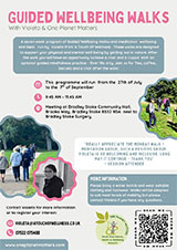 Poster advertising the Guided Wellbeing Walks