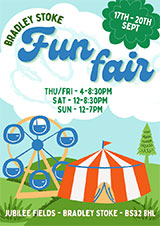 Poster advertising Bradley Stoke Fun Fair