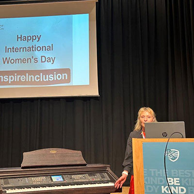 Photo from the International Women's Day event in Bradley Stoke Community School