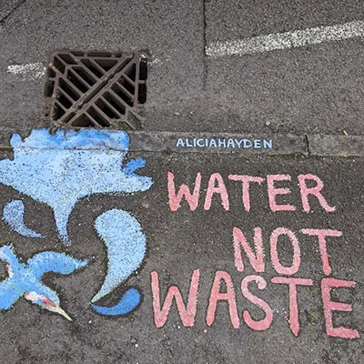 Photo of Only Rain Down the Drain Campaign in March 2026