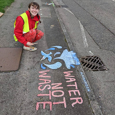 Photo of Only Rain Down the Drain Campaign in March 2026