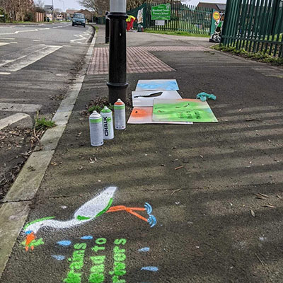 Photo of Only Rain Down the Drain Campaign in March 2026