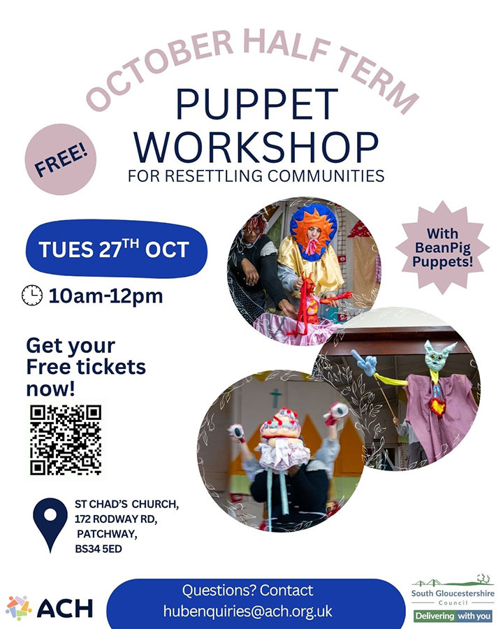 Poster advertising a Puppet Workshop