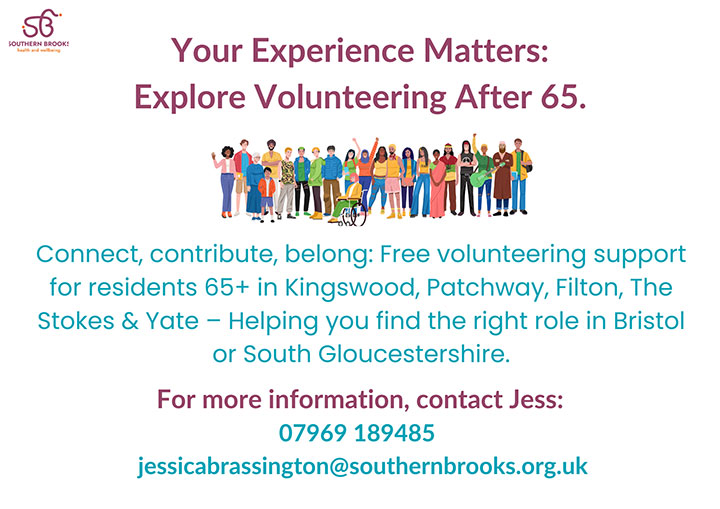 Poster which says: Explore Volunteering After 65