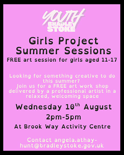 Poster advertising the Girl's Project Art Session